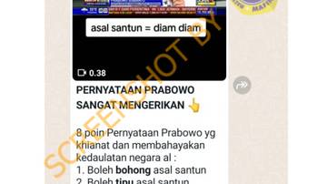 Hoaks Video Prabowo Jual Negeri kepada Orang Asing 