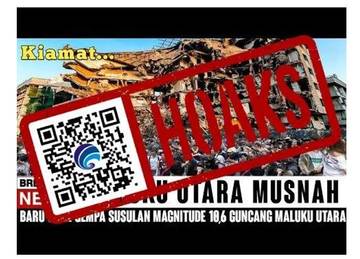 Hoaks Video Gempa Magnitudo 10,6 Guncang Maluku Utara 
