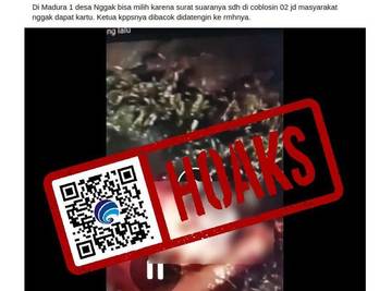 Hoaks Ketua KPPS di Madura Dianiaya Sekelompok Orang