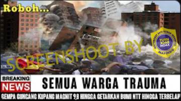 Hoaks Gempa Magnitude 9,8 Getarkan Kupang 14 Februari