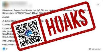 Hoaks Lowongan Kerja di Puskesmas Jalan Emas Tangerang