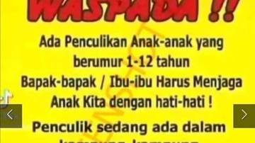 Hoaks Poster Informasi Penculikan Anak-anak 
