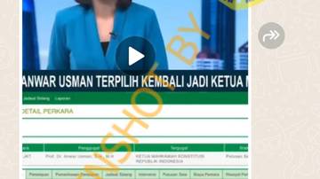Hoaks Anwar Usman Terpilih Kembali Jadi Ketua MK
