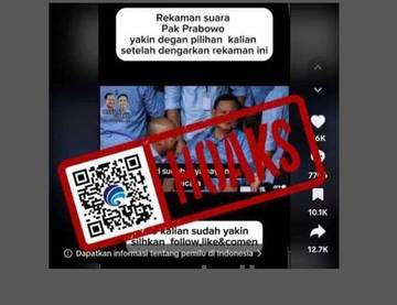 Hoaks Rekaman Suara Menhan Prabowo Subianto Bocor