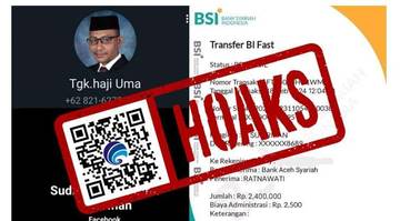 Hoaks Transfer Uang Hadiah Anggota DPD H. Sudirman