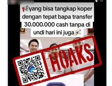 Hoaks Prabowo-Jusuf Hamka Bagikan Uang Rp30 Juta 