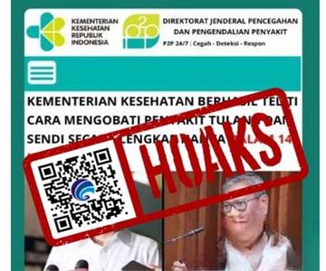 Hoaks Kemenkes Promosi Obat Penyakit Tulang dan Sendi