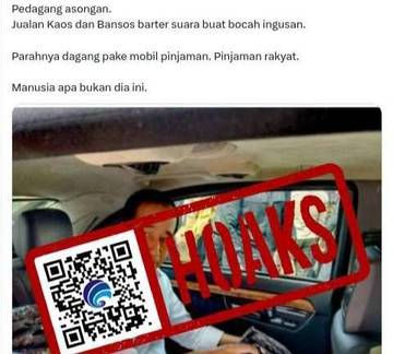 Hoaks Presiden Jokowi 'Jualan' Kaos dan Bansos 