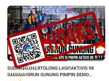 Hoaks Aktivis-98 Pimpin Aksi Demo Mahasiswa ke KPU