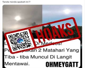 Hoaks Penampakan Dua Matahari Langit Mentawai Tanda Kiamat