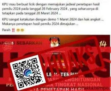 Hoaks Penetapan Hasil Pemilu Dimajukan 28 Februari 2024