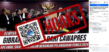 [HOAKS] KPU Coret Gibran sebagai Cawapres dan Jatuhkan Denda Rp50 Miliar