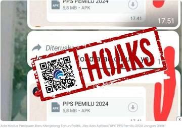 [HOAKS] Pesan WhatsApp Aplikasi PPS Pemilu 2024