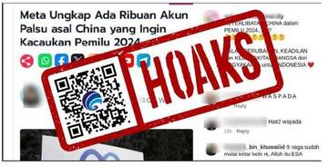 [HOAKS] Ribuan Akun Palsu Asal Cina Ingin Kacaukan Pemilu 2024