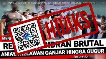 [HOAKS] Relawan Gibran Rakabuming Raka Aniaya Relawan Ganjar Pranowo