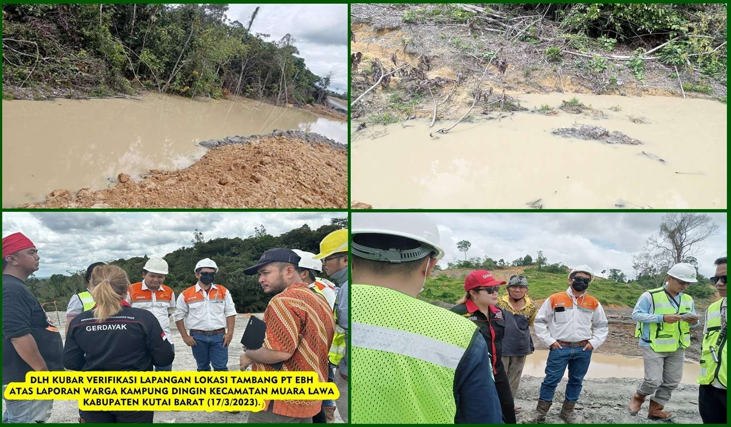 DLH Kubar Temukan Dugaan Pencemaran dan Penutupan Sungai di Lokasi Tambang PT.EBH