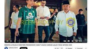 [SALAH] Kemendikbud Cabut Ijazah Gibran