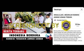 [SALAH] Indonesia Berduka, Kondisi Terakhir Anwar Usman