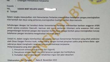 [SALAH] Surat Penyaluran Bantuan Oleh Dinas Pangan Aceh