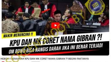 [SALAH] KPU DAN MK CORET NAMA GIBRAN