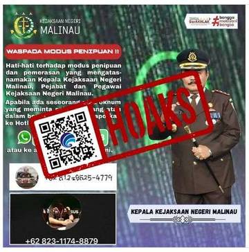 [HOAKS] Akun WhatsApp Kepala Kejaksaan Negeri Malinau