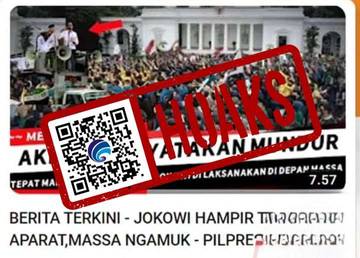 [HOAKS] Presiden Joko Widodo Nyatakan Mengundurkan Diri dari Jabatannya Berkaitan dengan Pilpres 2024