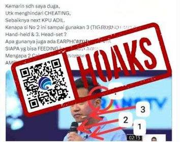 [HOAKS] Gibran Menggunakan 3 Mic pada Debat Cawapres, Berbeda dengan Dua Calon Lain