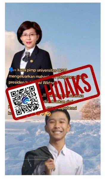 [HOAKS] Rektor UGM Mengeluarkan Gielbran Muhammad Noor atas Aksi Mengkritik Presiden Jokowi 