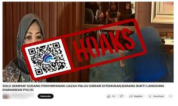 [HOAKS] Polisi Temukan Gudang Penyimpanan Ijazah Palsu Gibran