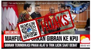 [HOAKS] Mahfud MD Laporkan Gibran Rakabuming Raka ke KPU