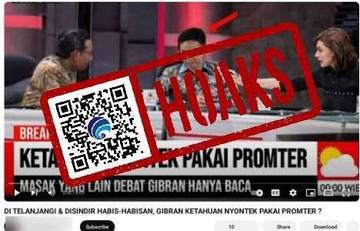 [HOAKS] Gibran Rakabuming Raka Menyontek Prompter di Debat Cawapres