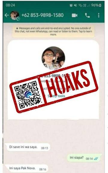[HOAKS] Akun WhatsApp Mengatasnamakan Kapolres Aceh Timur