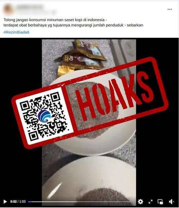 [HOAKS] Kopi Saset di Indonesia Mengandung Obat Berbahaya untuk Mengurangi Jumlah Penduduk