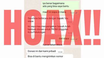 [SALAH] Akun Whatsapp Sekretaris Daerah Pekalongan Beri Donasi