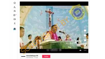 [SALAH] Foto Prabowo Pimpin Doa di Gereja