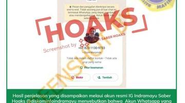 [SALAH] Akun WhatsApp Palsu Kepala Diskimrum Kabupaten Indramayu