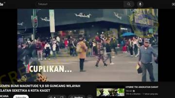 [SALAH] Gempa Bermagnitudo 9,8 Guncang Lampung Selatan pada 21 Februari 2024