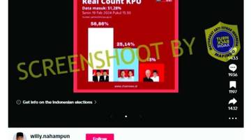 [SALAH]  Real Count KPU 19 Februari 2024 Tunjukan Anies Unggul