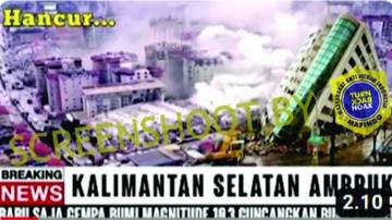 [SALAH] Gempa 10,3 Magnitude Guncang Kalimantan Selatan pada 20 Februari 2024