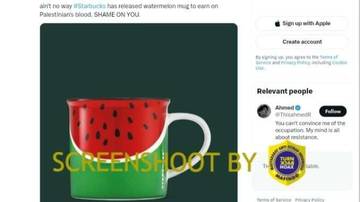 [SALAH] Starbucks Merilis Mug Semangka Sebagai Bentuk Dukungan kepada Palestina