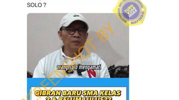 [SALAH] Gibran Baru SMA Kelas 2 & Belum Lulus
