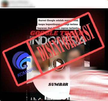 Hoaks Google Tampilkan Hasil Elektabilitas Pemilu 2024