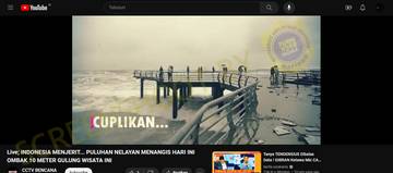 Hoaks Ombak Tsunami 10 Meter Hancurkan Tempat Wisata