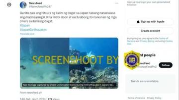 Hoaks Foto Bawah Laut Saat Gempa Jepang Desember