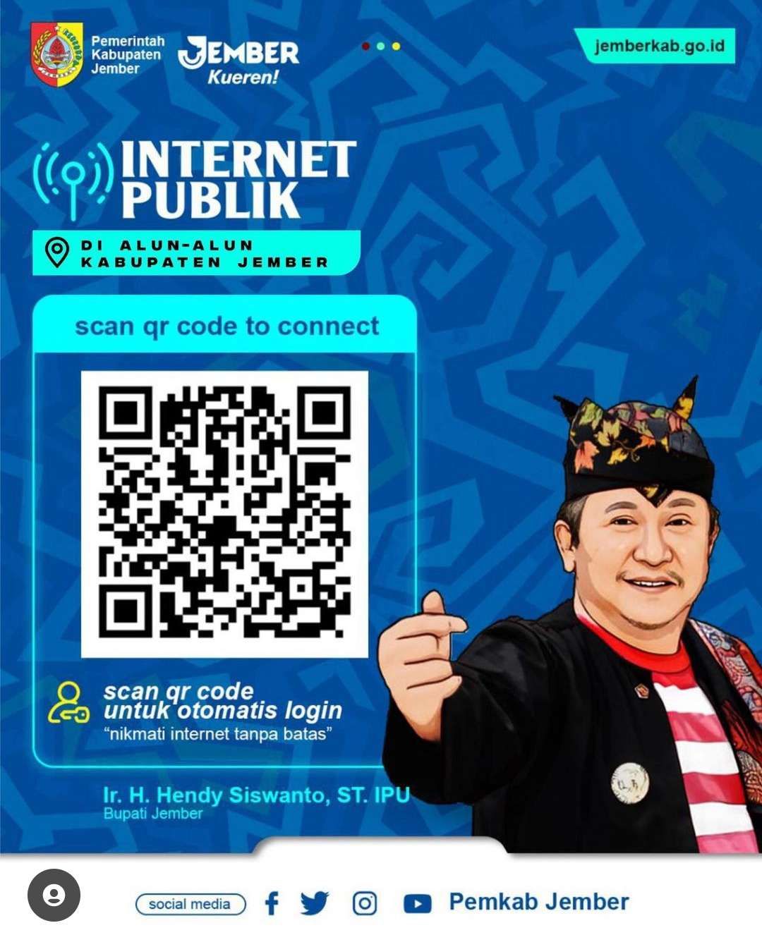 Pemkab Jember Luncurkan Internet Publik di Alun-Alun 