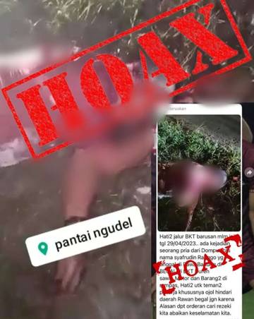 Beredar Pesan WA Pria Dibacok Begal di Pantai Ngudel Malang, Polisi: Hoaks