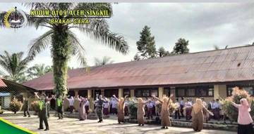 TNI di Singkil Latih Guru Pendidik Metode Gasing