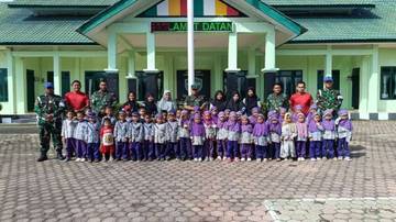 Siswa TK Belajar Wawasan Kebangsaan di Kodim Subulussalam