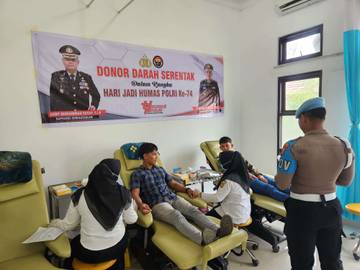 Humas Polres Subulussalam Gelar Donor Darah