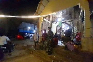 Babinsa Amankan Natal Anak Sekolah di Aceh Singkil.